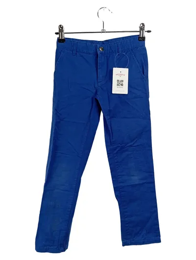 Jacadi Paris Stoffhose Kinder Jungen Gr. 116 Blau Chino Baumwolle