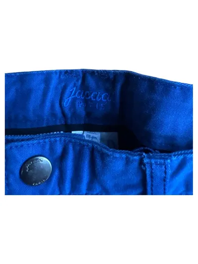 Jacadi Paris Stoffhose Kinder Jungen Gr. 116 Blau Chino Baumwolle