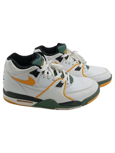Nike Air Flight 89 Herren Basketballschuhe Gr. 44.5 Weiß Grün Retro