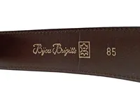 Bijou Brigitte Damen Gürtel Leder Kroko Optik Gr. 85 Braun Goldschnalle 3
