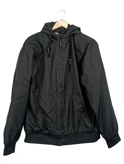 Fishbone Herren Kapuzenjacke Windbreaker Schwarz Gr. L Streetwear