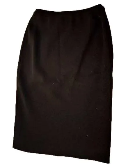 Devernois Bleistiftrock Damen Gr. 38 Schwarz Elegant Goldknöpfe Paris 4