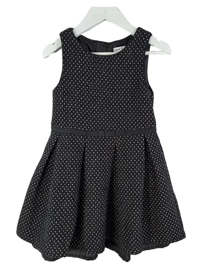 Festliches Mädchen Kleid Gr. 110 Schwarz Gepunktet Elegant Palomino