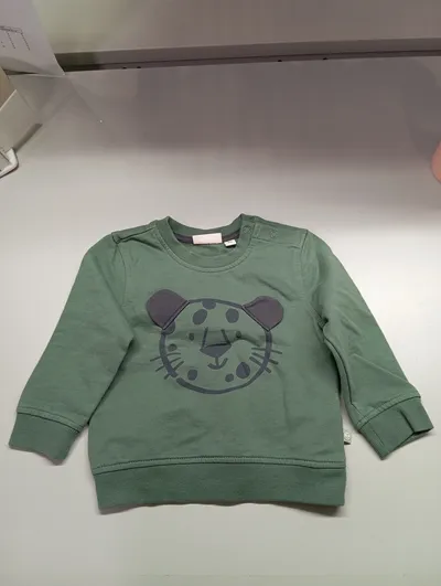 LIEGELIND Baby Pullover Gr. 80 Grün Leopard Sweatshirt Baumwolle