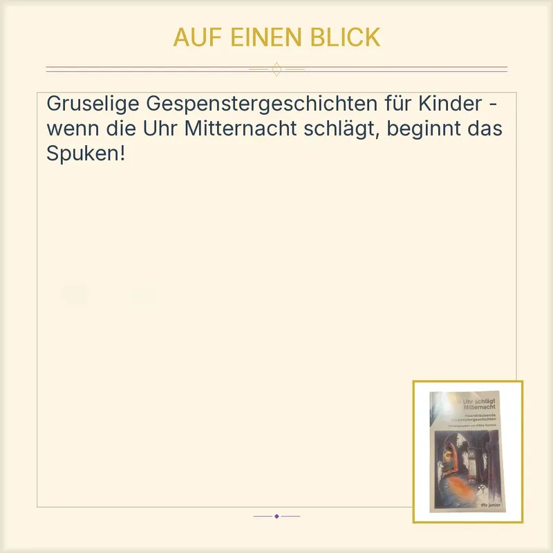 Die Uhr schlägt Mitternacht Gespenstergeschichten dtv junior Käthe Recheis 2