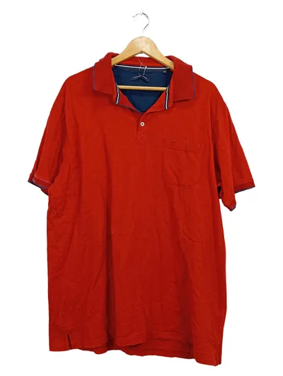 CASAMODA Herren Poloshirt Rot Gr. 3XL Kurzarm Baumwolle Casual