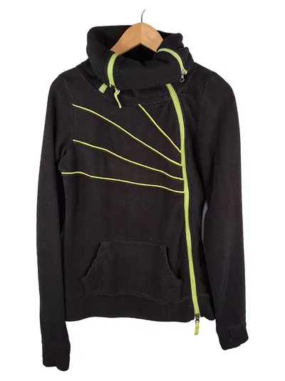 Maui Wowie Damen Fleecepullover Kapuze Schwarz Gr. M Sportlich