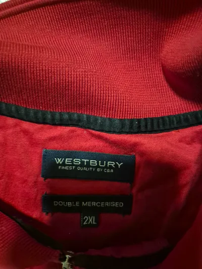 Westbury Herren Polo Shirt Kariert Rot XXL Kurzarm Reißverschluss C&A