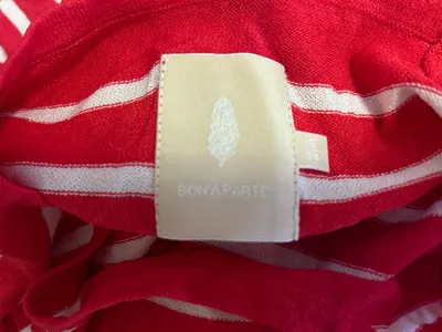 BON'A PARTE Damen Pullover Rot Weiß Gestreift Maritim Gr. S