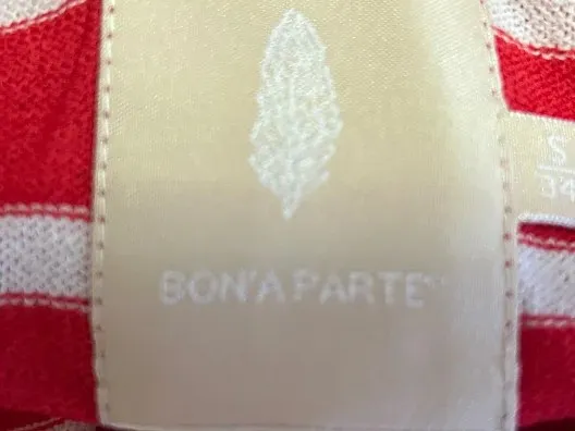 BON'A PARTE Damen Pullover Rot Weiß Gestreift Maritim Gr. S 3
