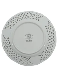 Burg Lindau Sammelteller Rotkehlchen Durchbruchrand Porzellan 19cm Dekoteller 2