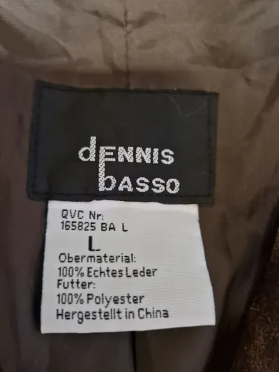 Dennis Basso Damen Wildlederjacke Braun Gr. L 42 Echtleder Blazer