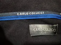 Carlo Colucci Herren Polo Shirt Schwarz Reißverschluss Gr. XL/3XL 2