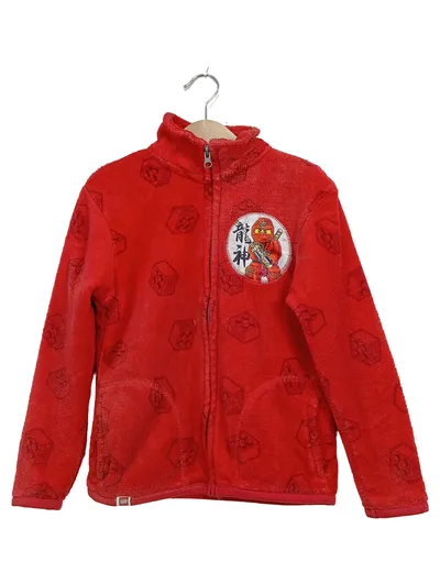 LEGO Ninjago Fleecejacke Kinder Gr. 110/116 Rot Reißverschluss Fleece
