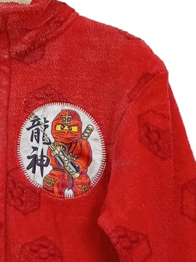 LEGO Ninjago Fleecejacke Kinder Gr. 110/116 Rot Reißverschluss Fleece