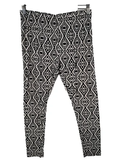 Boule Damen Leggings Ethno Muster Schwarz Weiß Größe XL Azteken