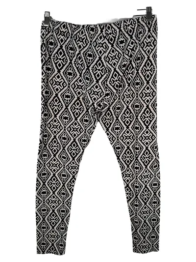 Boule Damen Leggings Ethno Muster Schwarz Weiß Größe XL Azteken