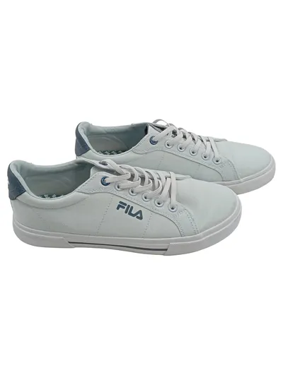 FILA Sneaker Low Damen Gr. 38 Weiß Canvas Schnürschuh Freizeitschuh