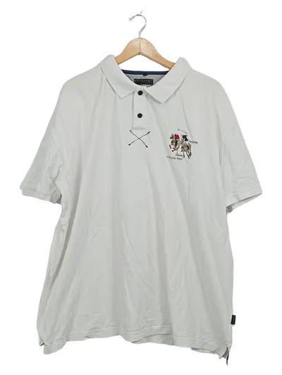 Kitaro Men Poloshirt Herren Gr. 3XL Weiß Polo Stickerei Kurzarm