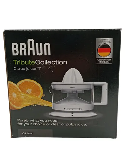 Braun CJ 3000 Zitruspresse Tribute Collection Elektrische Saftpresse Weiß