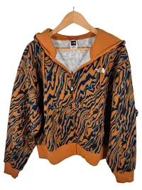 The North Face Sweatjacke Damen Gr. L Tigerprint Orange Kapuze 1