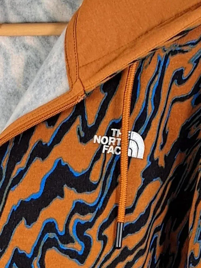 The North Face Sweatjacke Damen Gr. L Tigerprint Orange Kapuze 3