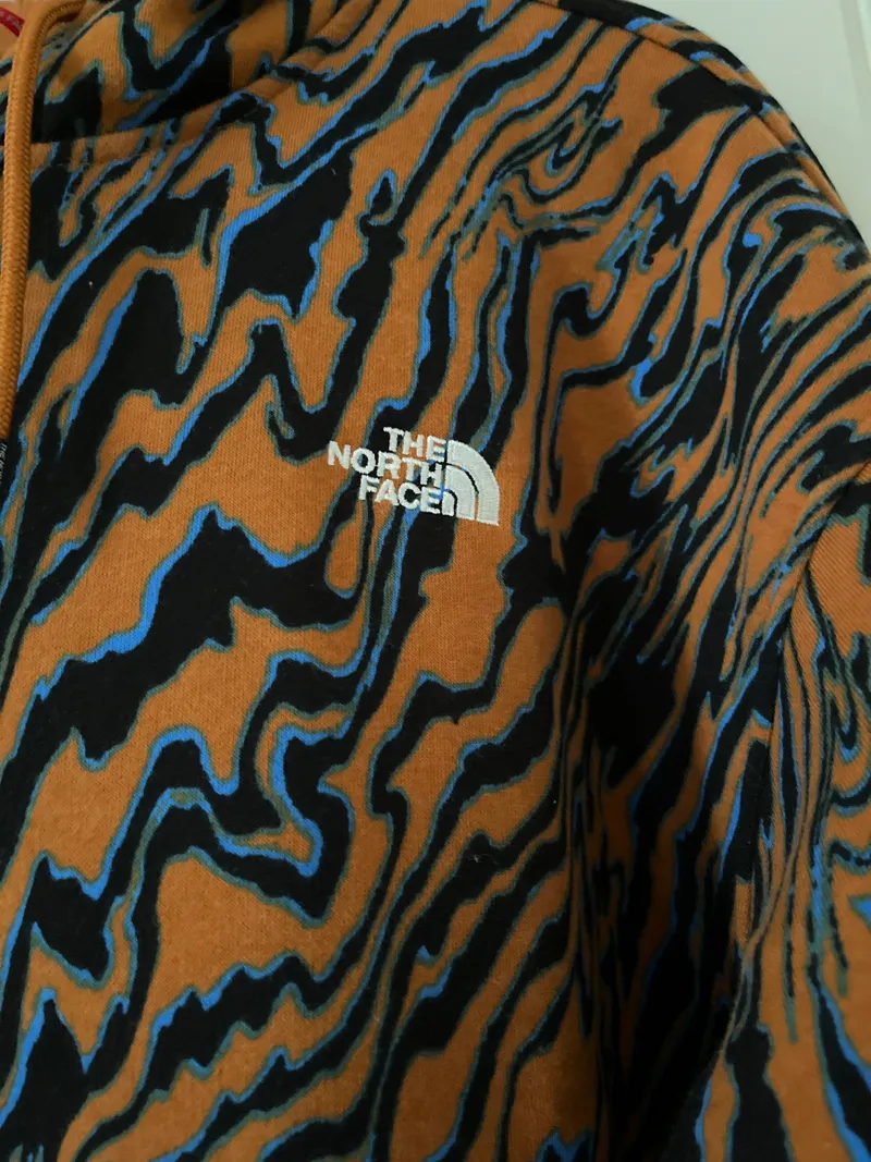 The North Face Sweatjacke Damen Gr. L Tigerprint Orange Kapuze 4