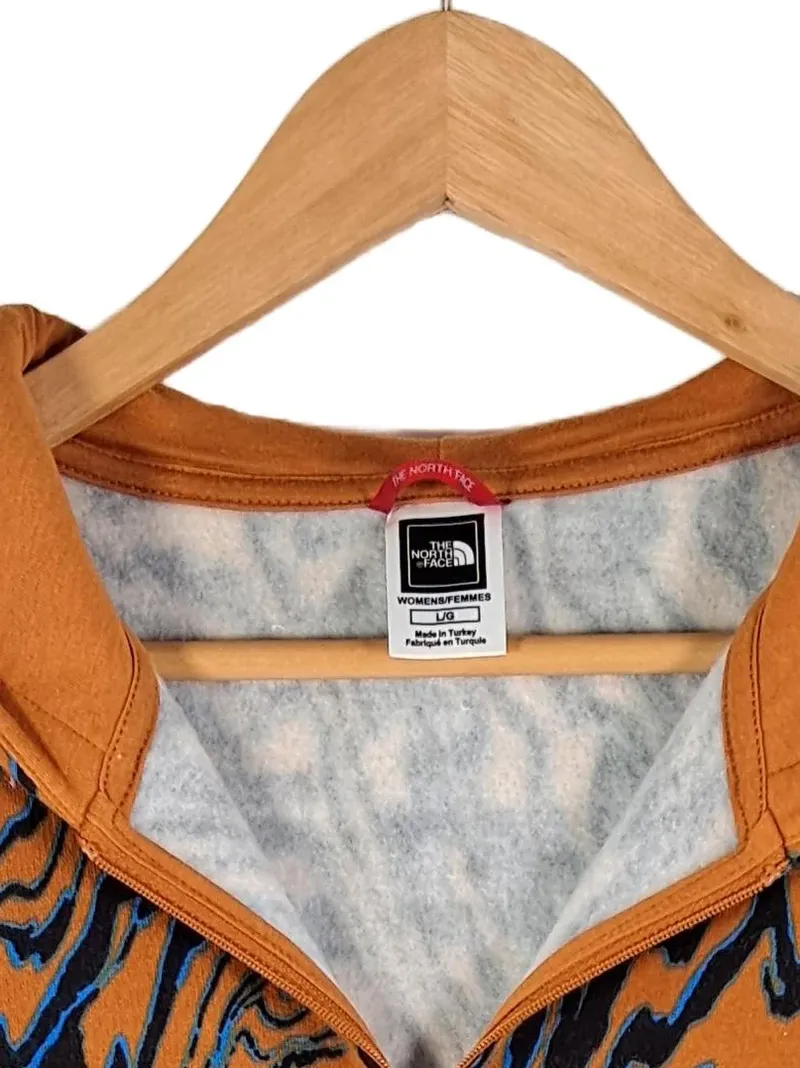 The North Face Sweatjacke Damen Gr. L Tigerprint Orange Kapuze 5