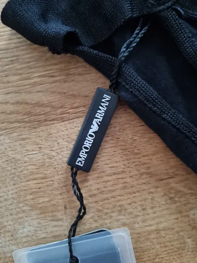 Emporio Armani Damen Top Schwarz Gr. 40 Falten Schleife Elegant