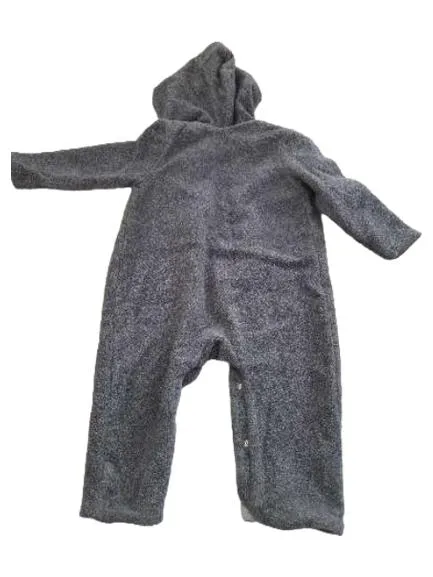 bellybutton Baby Einteiler Strampler Kapuze Gr. 80 Grau Organic Cotton 3
