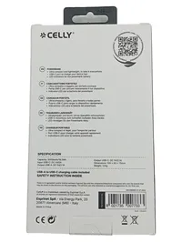 Celly Powerbank 5000mAh USB-A USB-C Blau kompakt leicht Smartphone 2