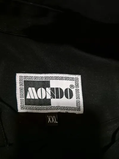 Mondo Herren Freizeithemd Drachenstickerei Schwarz XXL Streetwear