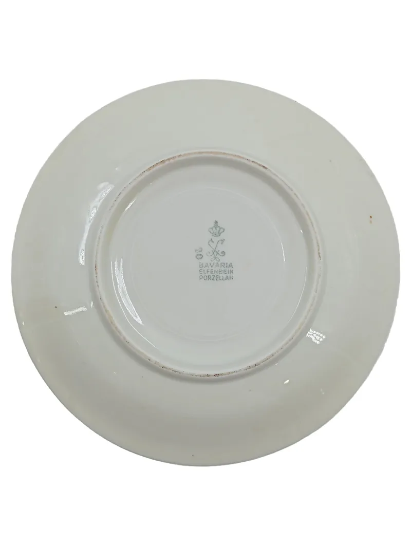 Bavaria Elfenbein Porzellan Unterteller Gold Dekor 15cm Klassisch 2