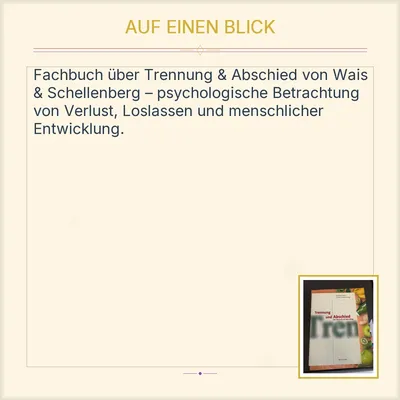 Trennung und Abschied - Der Mensch auf dem Wege | Wais & Schellenberg | Mayer