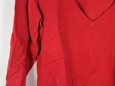 Vero Moda Damen Pullover Rot Gr. XL Basic Langarm Viskose Alltag