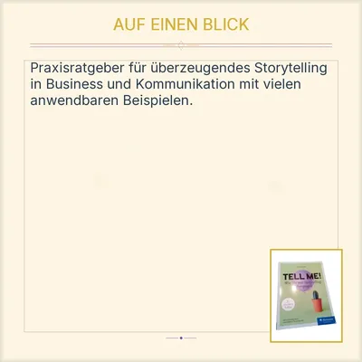 TELL ME! Wie Sie mit Storytelling überzeugen Thomas Pyczak 2. Auflage