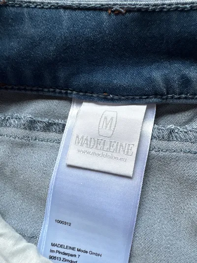 MADELEINE High Waist Jeans Damen XL W33 42 Hellblau Stretch Skinny