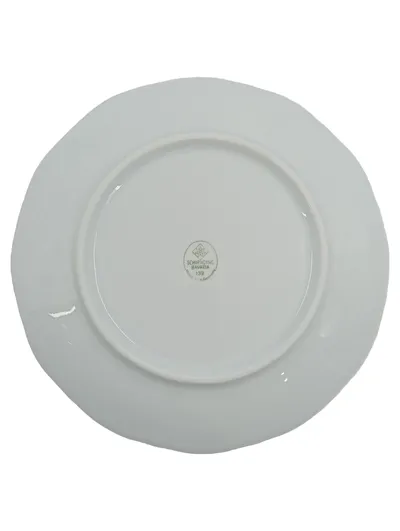 Schirnding Bavaria Kuchenteller 20 cm Weiß Blumenmuster Porzellan