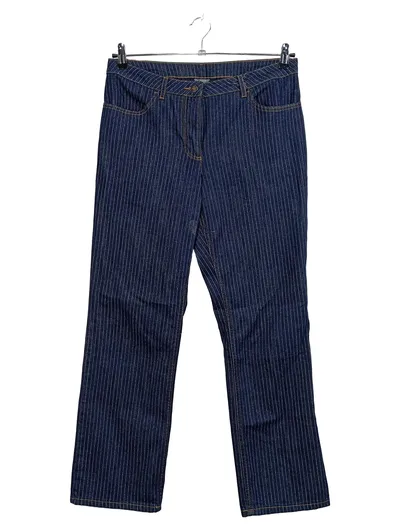 MADELEINE Damen Jeans Straight Leg Polka Dot Blau Größe 20 Business