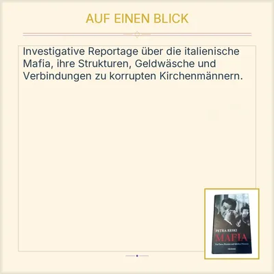 Mafia - Von Paten, Pizzerien und falschen Priestern | Petra Reski | Droemer