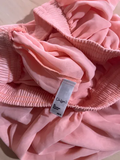 American Apparel Chiffon Minirock Damen XS/S Rosa Faltenrock