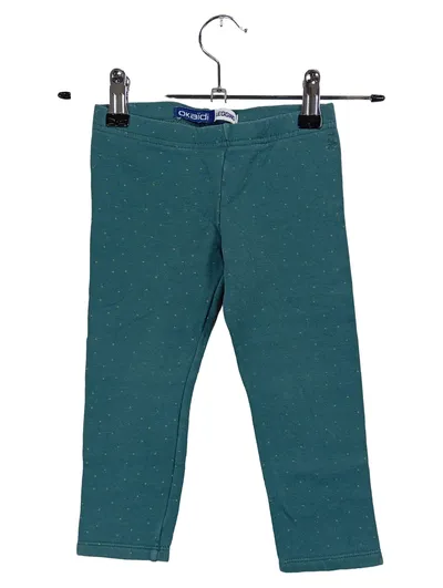 Okaïdi Mädchen Leggings Petrol Punkte Gr. 104 Baumwolle