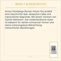 Amour fou Arnon Grünberg Diogenes Gesellschaftsroman Roman Taschenbuch 3
