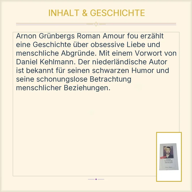 Amour fou Arnon Grünberg Diogenes Gesellschaftsroman Roman Taschenbuch 3