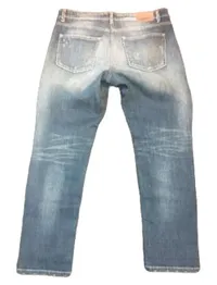 Cambio Jeans Damen Destroyed Slim 42 XL Blau Peace-Symbol Used Look 2