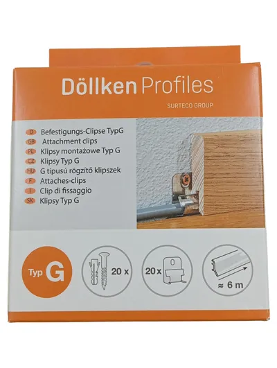 Döllken Profiles Befestigungs-Clips Typ G 20x Clips 20x Dübel ca. 6m