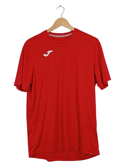 Joma T-Shirt Herren Rot Sportshirt Kurzarm Gr. L 100% Polyester