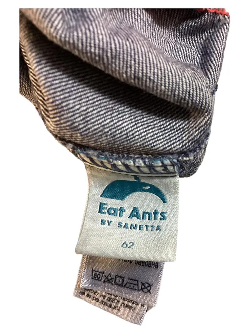 Eat Ants by Sanetta Baby Jeans Hose Mädchen Gr. 62 Blau Rot 2
