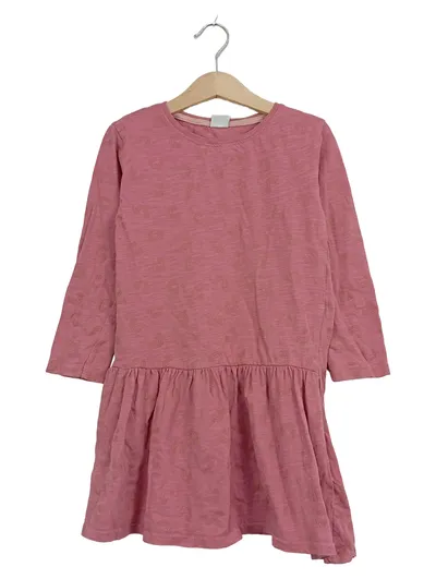 Identic Nature Mädchen Kleid Langarm Rosa Gr. 122 Baumwolle