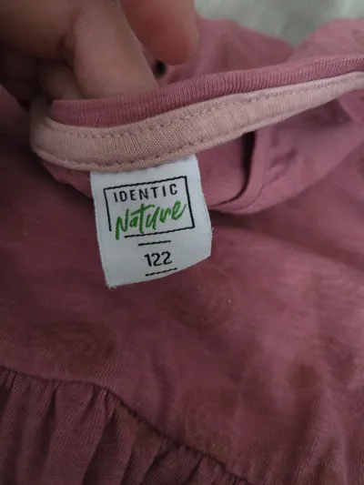 Identic Nature Mädchen Kleid Langarm Rosa Gr. 122 Baumwolle